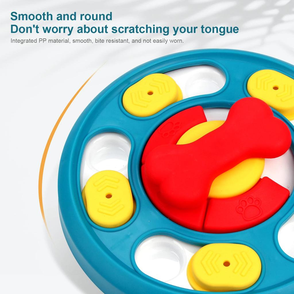 Brinquedos de quebra-cabeça para cães Alimentador lento Interativo Aumenta o QI do filhote Dispensador de comida Talheres anti-asfixia Prato para lamber cães Suprimentos para animais de estimação