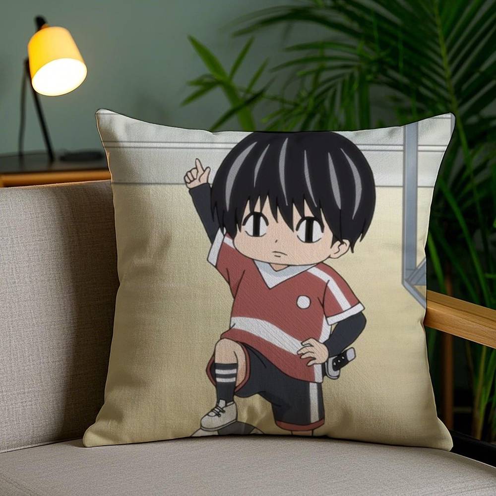 K-Kotaro Lives Alone Pillow Case Home Dorm Chair Back Short Plush Double-sided Printing Office Nap Time Cushion Cover