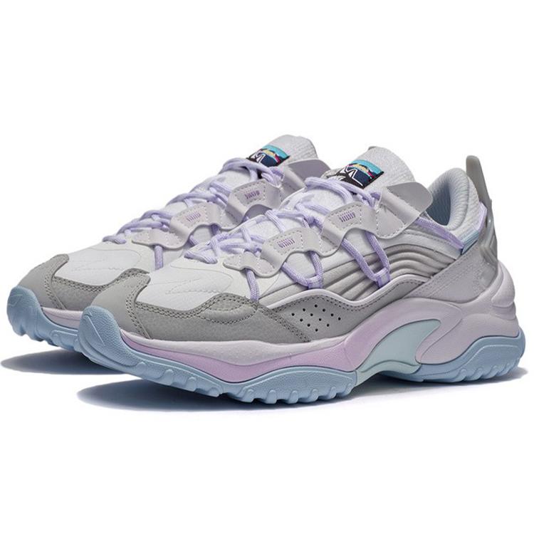 Li Ning Aurora WindWalker V2 Cushioning Low top Sports Casual Shoes Women's White Gray AGCS016-2