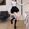 Mini Skirt Cute Sexy Balletcore Elastic High Waist Ball Gown Ruffle Patchwork Lolita Short Korean Sweet Y2K Women Clothing