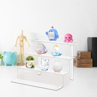 2 Adet Kozmetik Sergileme Standı Şeffaf Sabit Geniş Platform Büyük Yük Taşıyan Yükseltici