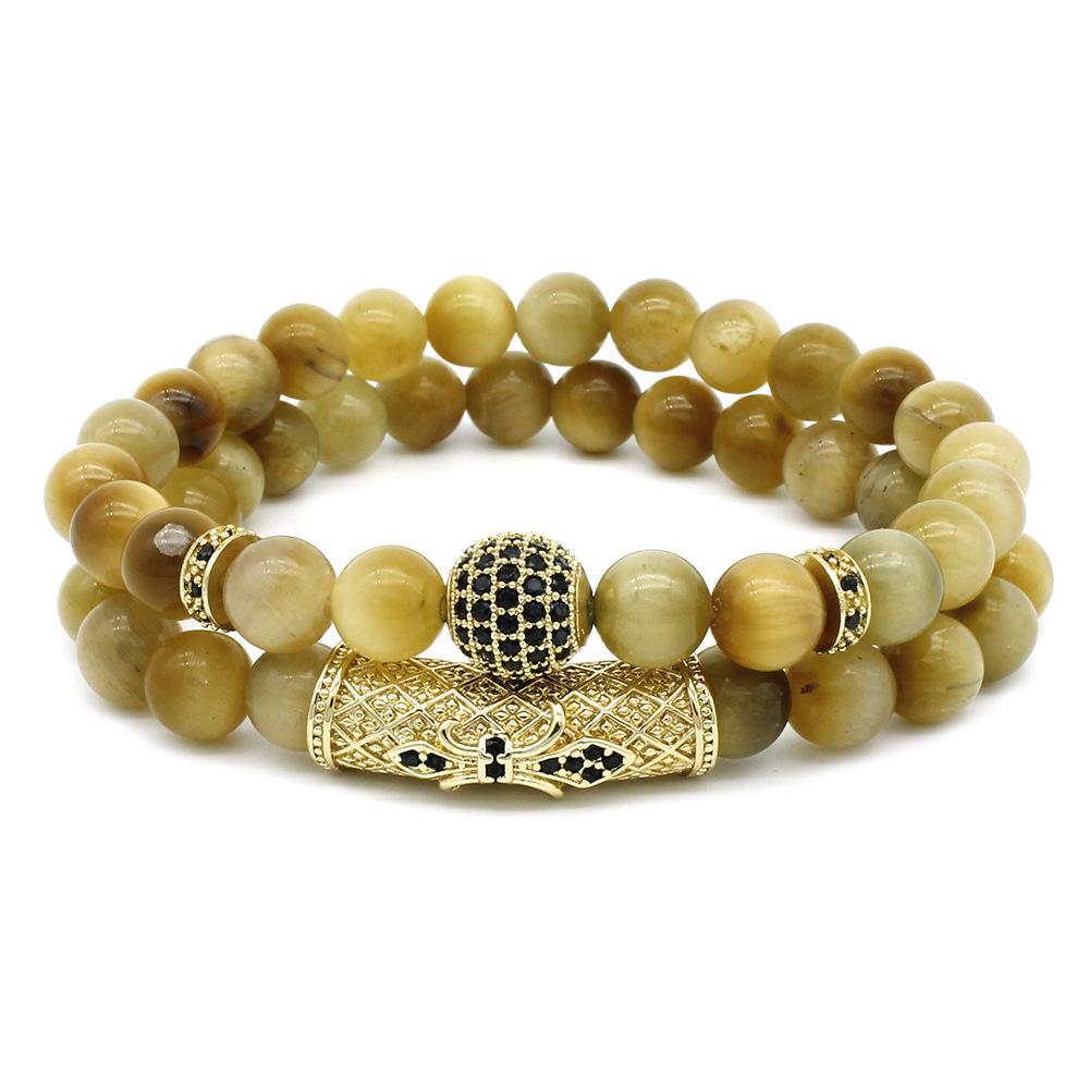 JYL TS Bracelet Helmet  Zircon Style Invokes Courage And Protection Gold