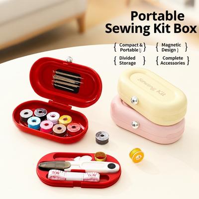 Practical Sewing Kit for Clothes Portable Hand Sewing Tool Kit Sewing Storage Box for Dormitories