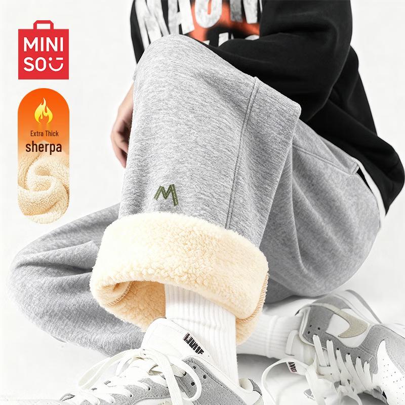MINISO Men's Winter Sherpa Fleece Lined Joggers