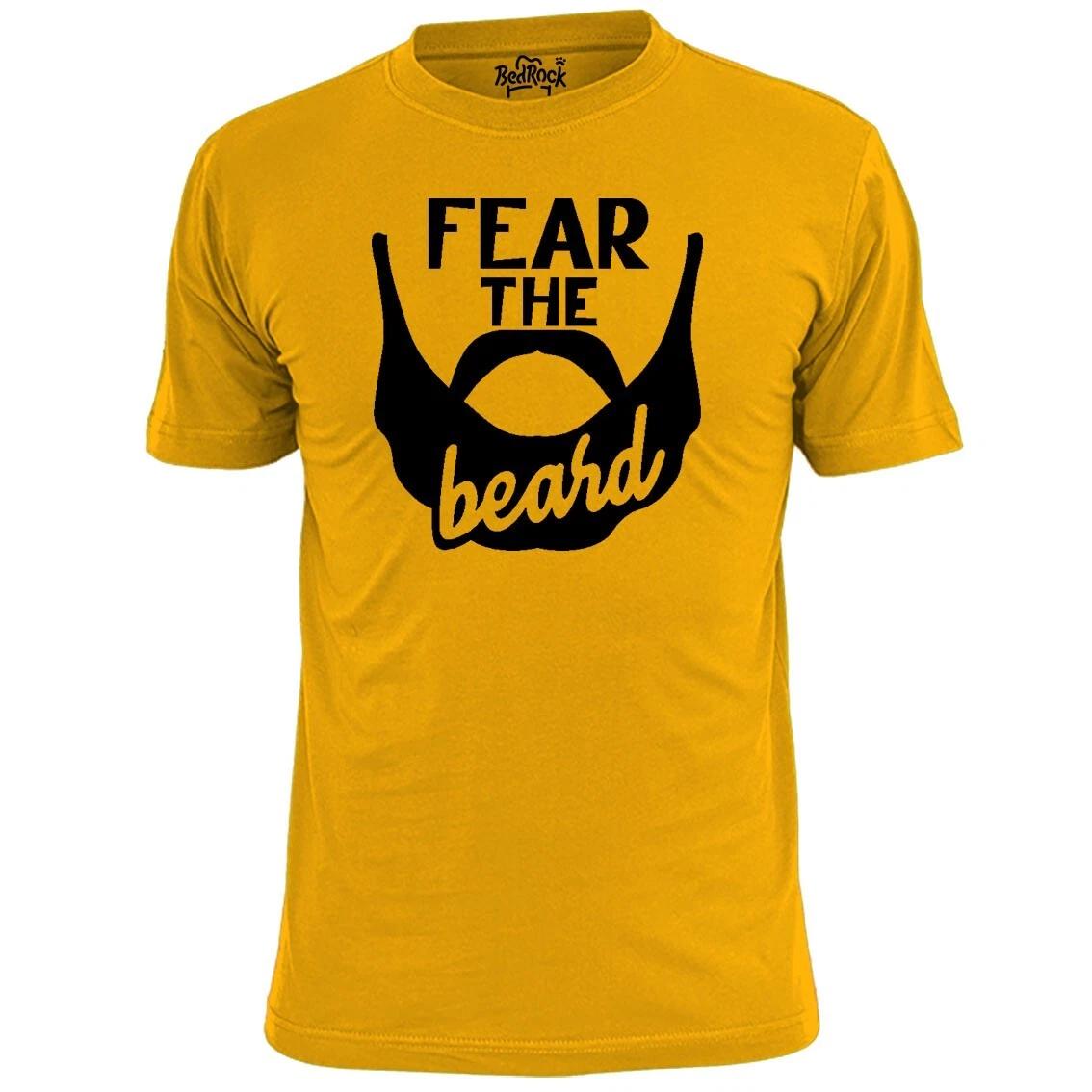 Mens Fear The Beard Funny T shirt Dad Brother Grandad XL