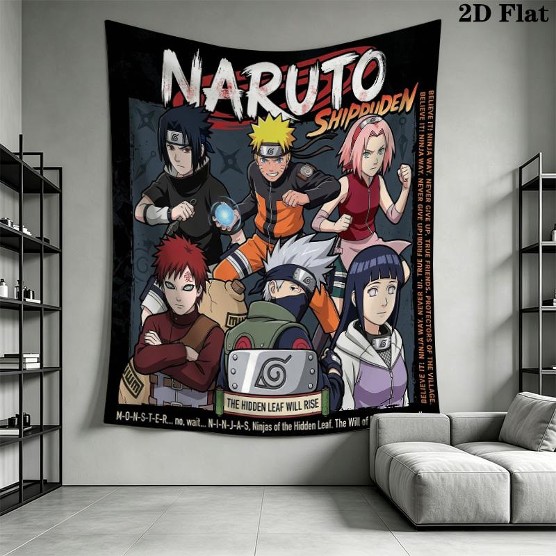 Naruto Generations Wall Tapestry Aesthetic Wall Hanging Printed Fabric Blanket Decorative Tapestries For Bedroom Living Room Home Decor