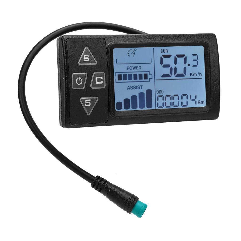 S861 Display LCD Scuter Metru Iluminat din spate Panou de control Scuter cu mufă rezistentă la apă pentru bicicletă montană