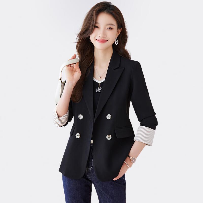 Женский блейзер свободного кроя двубортный 4XL