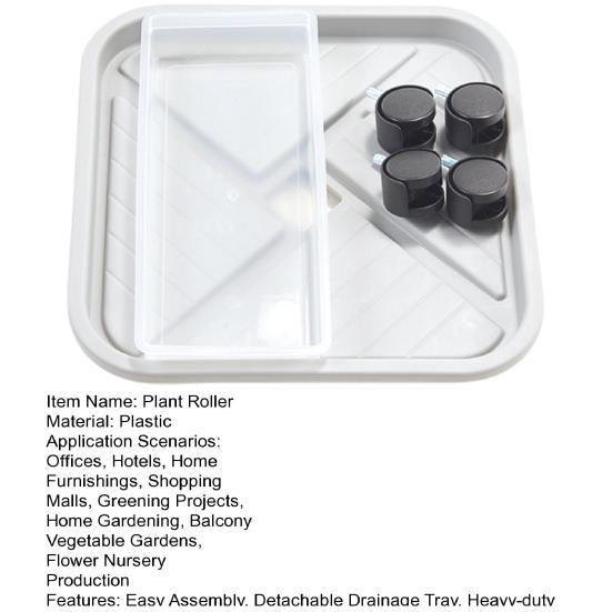 Plant Caddy with Wheels Heavy Duty Planter Pallet with Detachable Drainage Tray Rolling Planter Pot Stand Dolly for Indoor Outdoor Plants Balcony