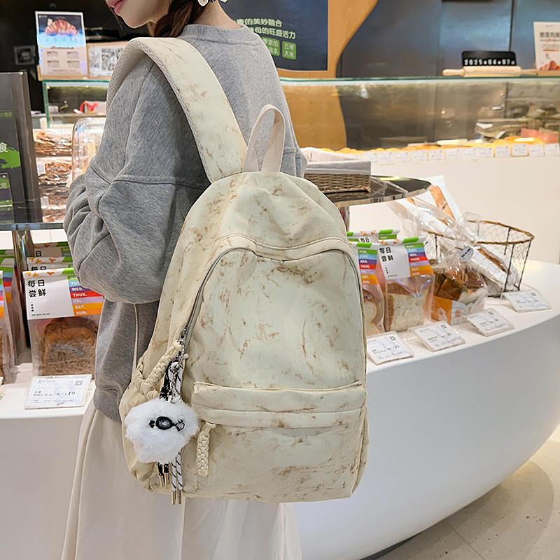 Print Casual Fashion Travel Nylon Backpack With Stitching Detail Teens For