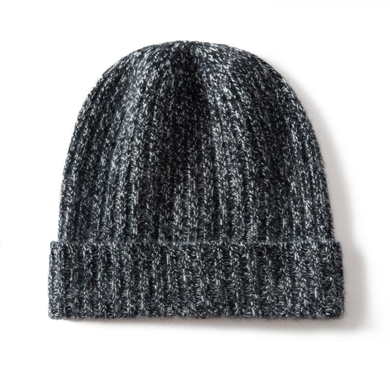 Treasure Series Cashmere Beanie: Unisex Thick Knit Wool Hat with Baby Yarn One Size