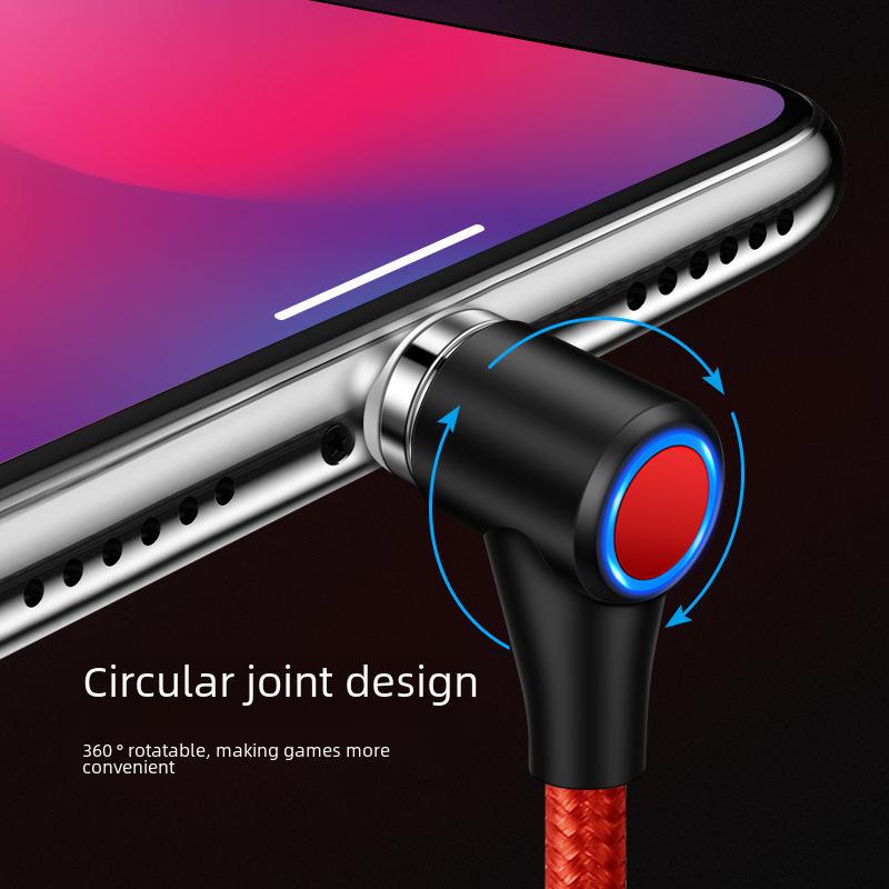 Câble de données magnétique coudé 3A: Charge Rapide 5A et Transfert de Données Un-vers-Trois pour les Appareils Android et Type-C.