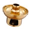 Stainless Steel Dry Ice Hot Pot Light Luxury Exquisite Milk Tea Hot Pot for Ice Cream Fruit Dessert for Home Party S