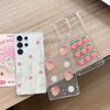 Drop Glue 3D for S25ultra Sparkling Powder Strawberry Phone Case S24 Flower Transparent S23 Fashion A16 Women's Edition