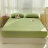 Quilted Mattress Cover Embossed Bed Sheet Mattress Protector Home Textile Solid Color Bed Cover Mattress Cover Thick Soft Cushion Bedding NoPillowcase