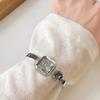 High-end Luxury Women's Watch Gold Open Cuff Bracelet Delicate Elegant Small Square Quartz Ladies Wristwatch Jewelry Gift Reloj