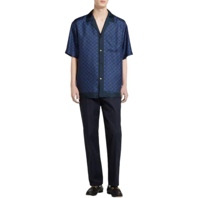 GUCCI Disco Monogrammed Short Sleeve Shirt 794907-Z7ARD-4019