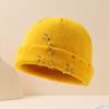 European and American Fashion Hole Knitted Wool Hat Autumn and Winter Retro Big Head Circumference Dome Cold Hat Men's and Women's Ear Protec