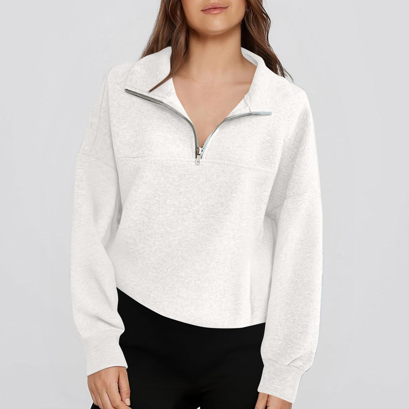 

Женский повседневный пуловер с длинными рукавами и кулиской, свободная одежда оверсайз XL белый