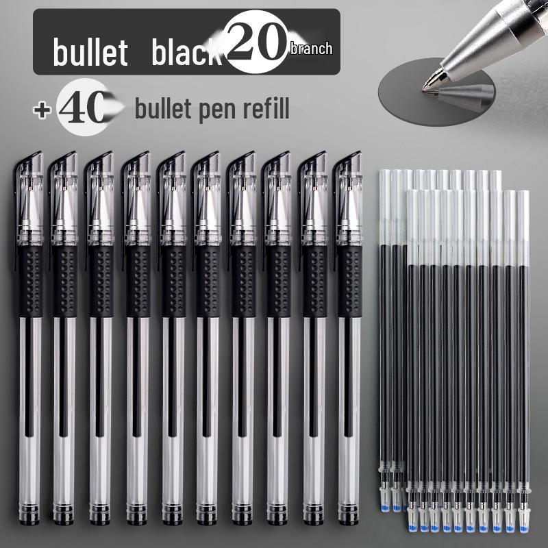 Lot de 200 stylos standard européen 0,5 mm: Stylos à bille à pointe fine à séchage rapide, noir et rouge, pour étudiants.