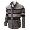 Winter Men's Zipper Stand-up Collar Trend Fleece Thickened Knitted Sweater Men's Cardigan Thickened Autumn Clothes