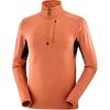 Half-Zip Color Block Long Sleeve Jacket Men Jackets Baked-Clay C22362