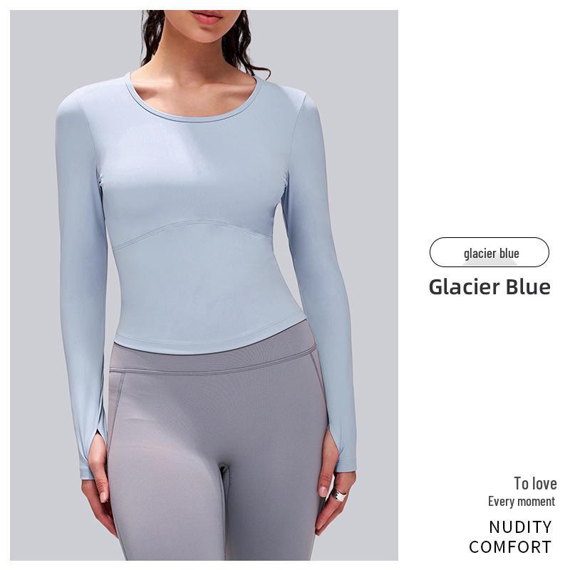 Damen Slim Fit Langarm Yoga Top - Herbst Winter Kollektion