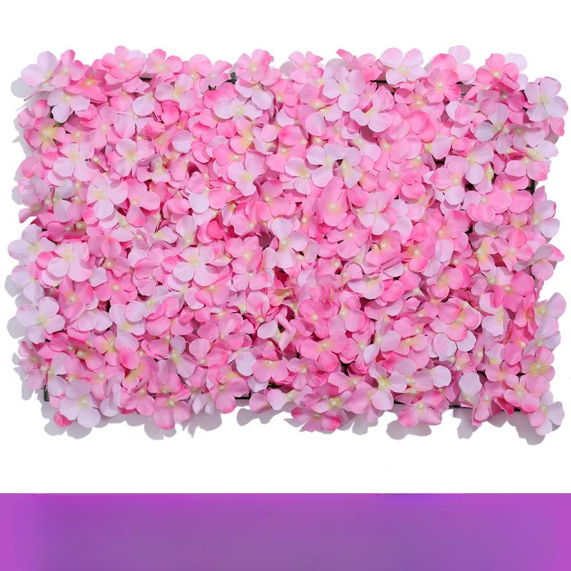Simulated Wedding Flowers Row Wedding Road Lead Artificial Hydrangea Simulated Plant Wall False Flower Background Wall Landscape Decoration