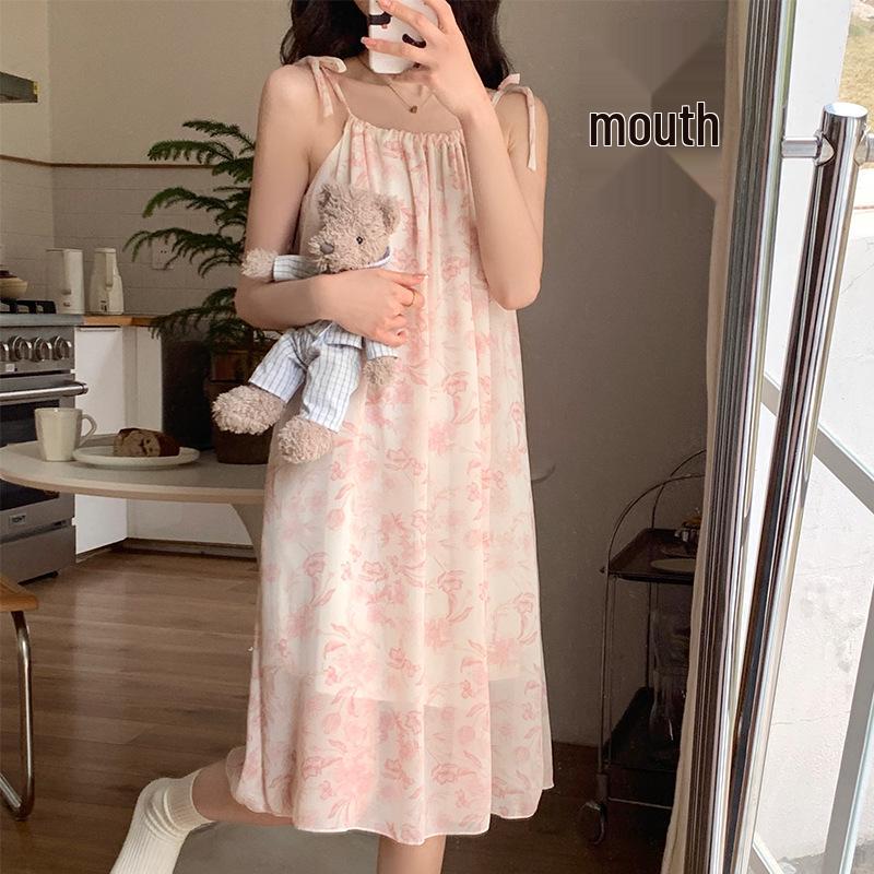 Summer Nightgown: Long, Loose, Breathable, Casual Camisole Dress