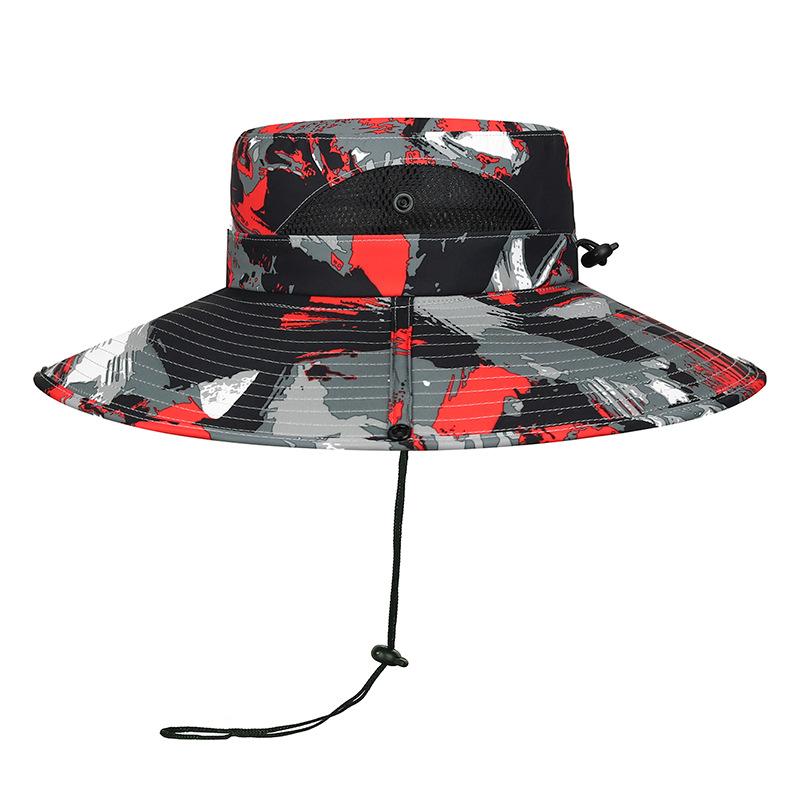 Men Women Outdoor Camouflage Mesh Bucket Hat Adventure Climbing Jungle Bob Caps Hip Hop Gorros Panama Cap Fishing Boonie Sunhat