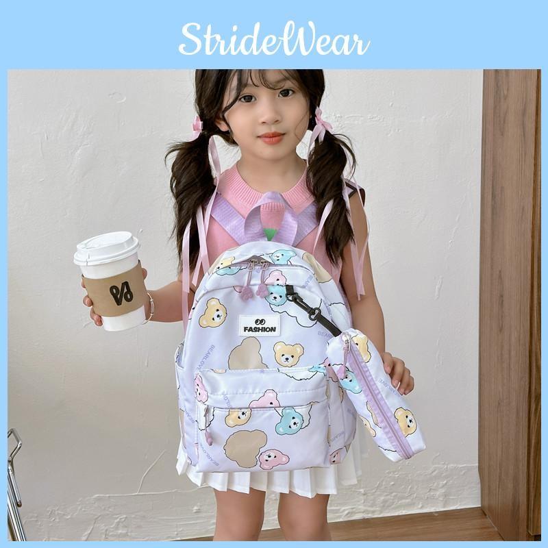Cartoon Bear Polyester Kids Backpack With Lightweight Design For School