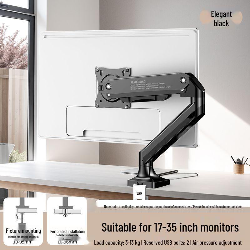 17-35 Inch Adjustable Gas Spring Monitor Stand with Rotating Arm