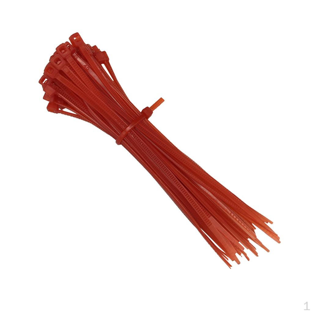 100pcs Colorful Self-locking Zip Ties Electric Nylon Cable Cord Wire