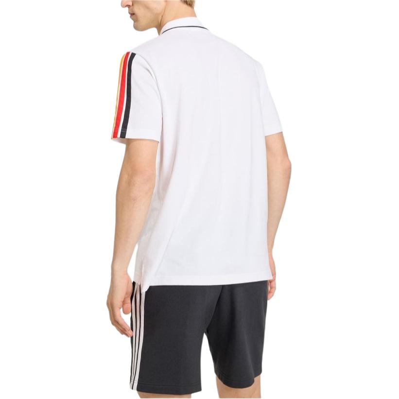 Adidas Logo Striped Polo Shirt Men tops JZ9351