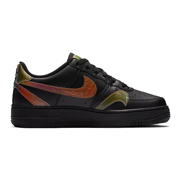 Nike Air Force 1 Low LV8 Misplaced Swooshes Black Multi GS CZ5890-001
