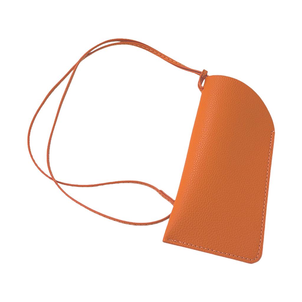 Portable Slim Eyeglasses Pouch Soft Sunglasses Bag Fashion Accessory for Trendy Men and Women with Necklace Strap