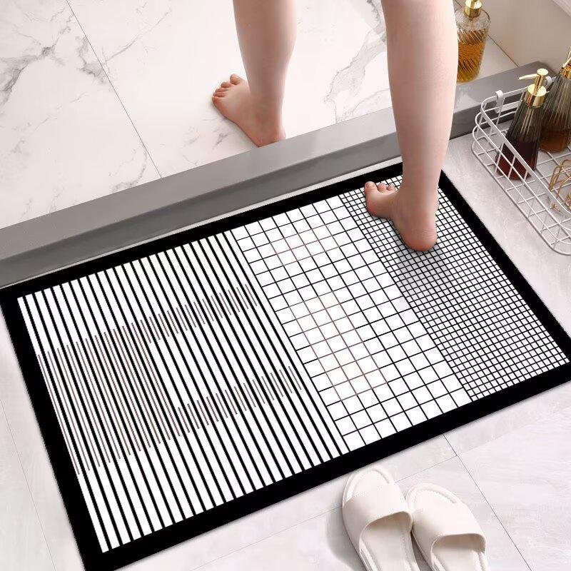 Kieselgur saugfähige Bodenmatte Badezimmer rutschfest Toilette schnelltrocknend Toilettenfußmatte Eingangstürmatte schmutzabweisender Teppich