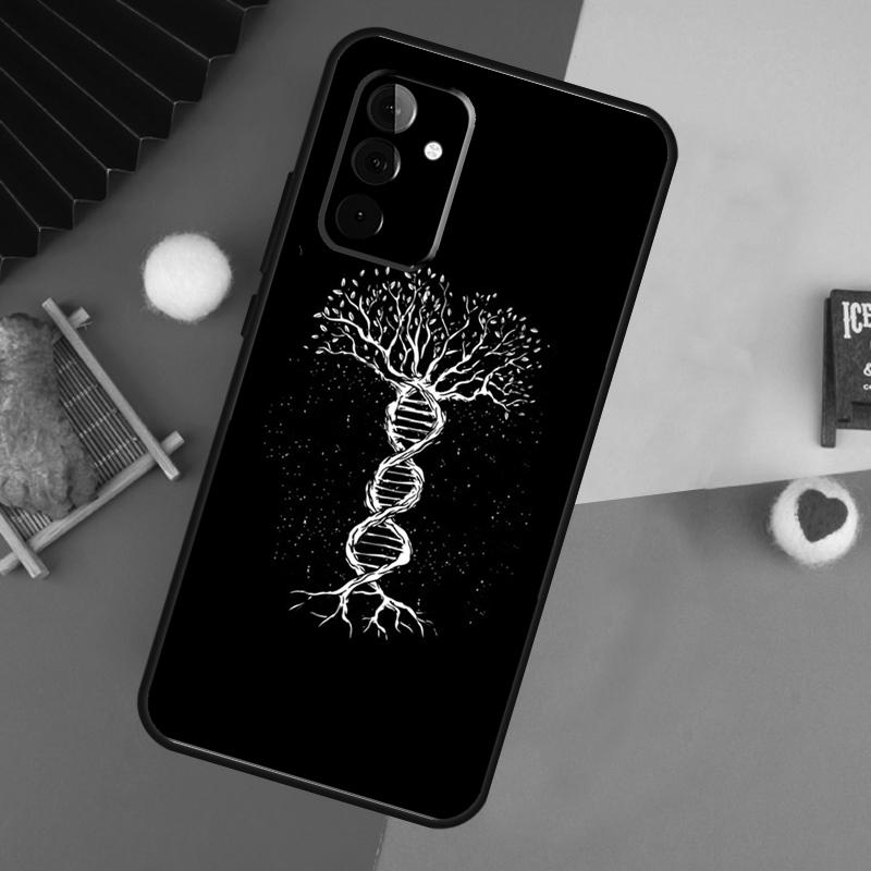 Retro DNA Science Illustration Cover For Samsung Galaxy A15 A25 A35 A55 A52 A32 A12 A14 A34 A54 A51 A71 A53 A33 A13 Case
