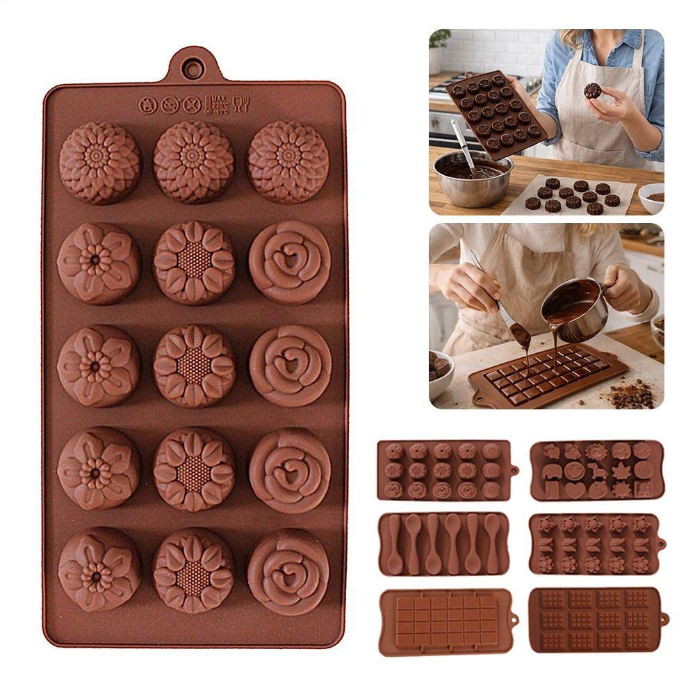 Non-Stick Chocolate Moulds DIY Fondant Coffee Mould Easy Release Baking Mold Kitchen Accessories