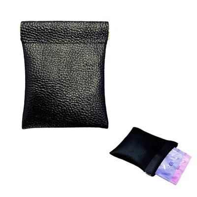 Khers Condom PU Spring Condom Condom Rubber Rubber Black Case, Portable, Leather, Type, Holder, Holder, Case, Holder,