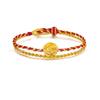 999 Pure Gold Women's Red String Horse Bracelet with Luck Bead