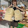 Japanese Ins Solid Color Backpack, Junior High School Girls, High School College Students, Schoolbags, Women's Travel, Light Shopping, Small Backpack