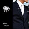 Elegant Rose Brooch with Zircon and Pearl for Women