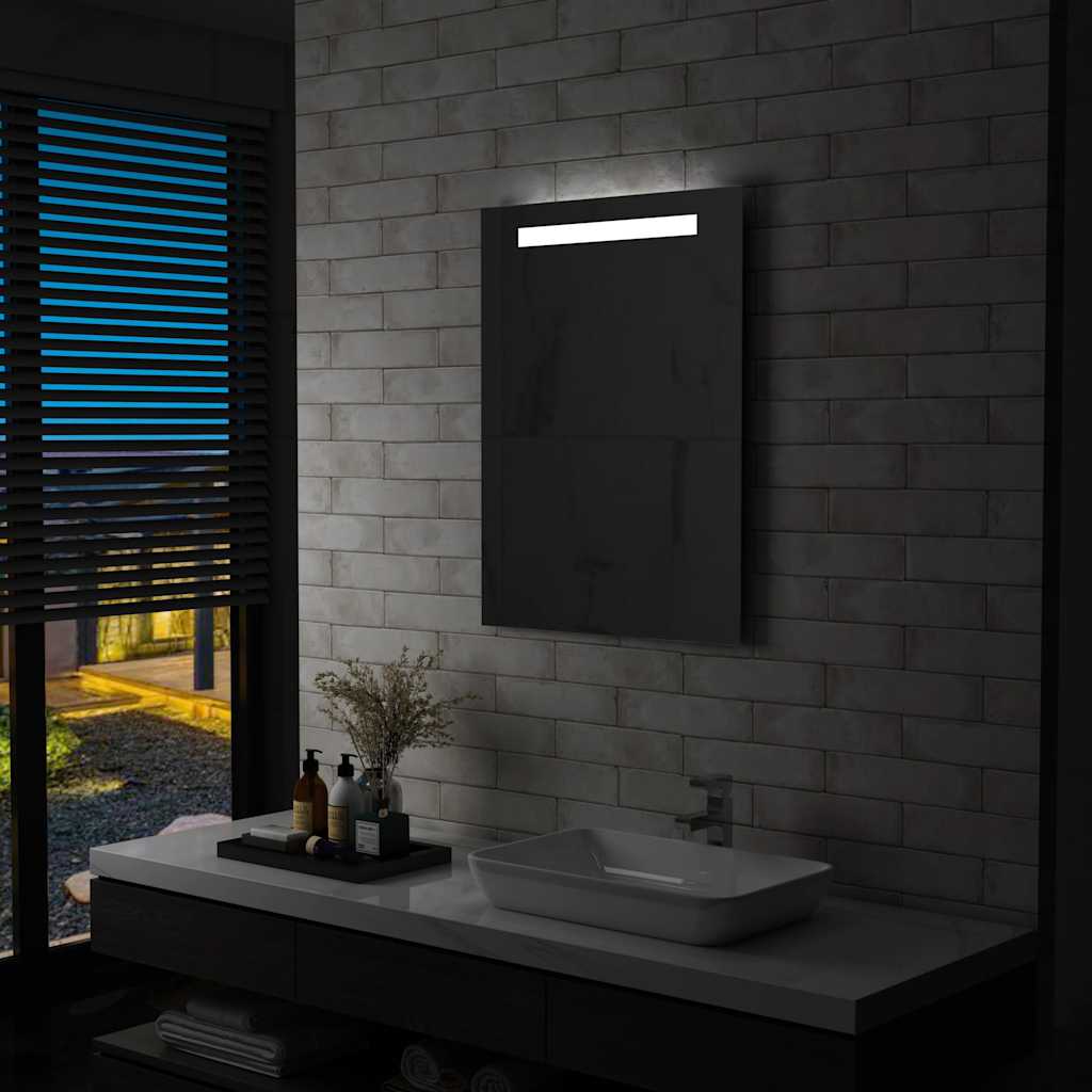 Bathroom Wall Mirror with LED Lighting 60 x 80 cm
