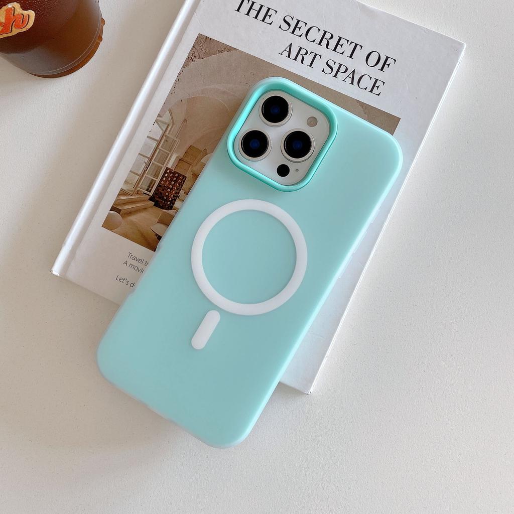 2-In-1 Magnetic Jelly Shell Is Suitable for Apple 16 Mobile Phone Case 14 15magsafe Light Yarn PC Simple 13 All-inclusive.