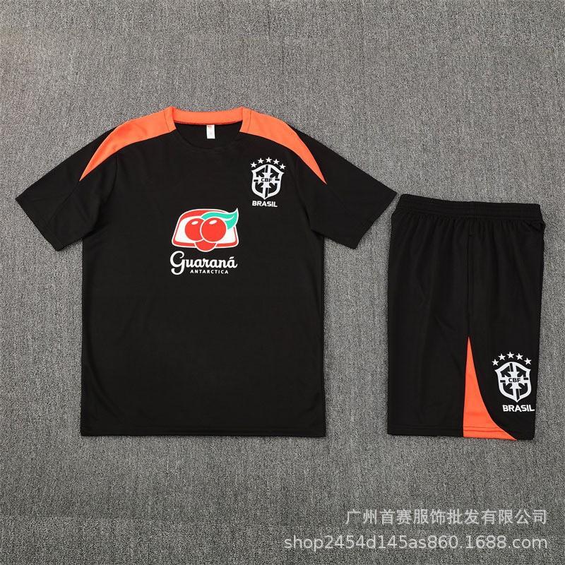 

2526 Brazilian National Team Short-sleeved Training Clothes Set Neymar Sports Casual Football M