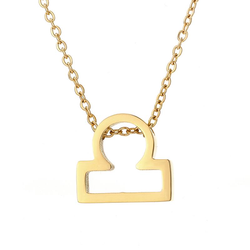14K Gold-Plated Zodiac Pendant Necklace - Hot Selling Stainless Steel Women's Necklace