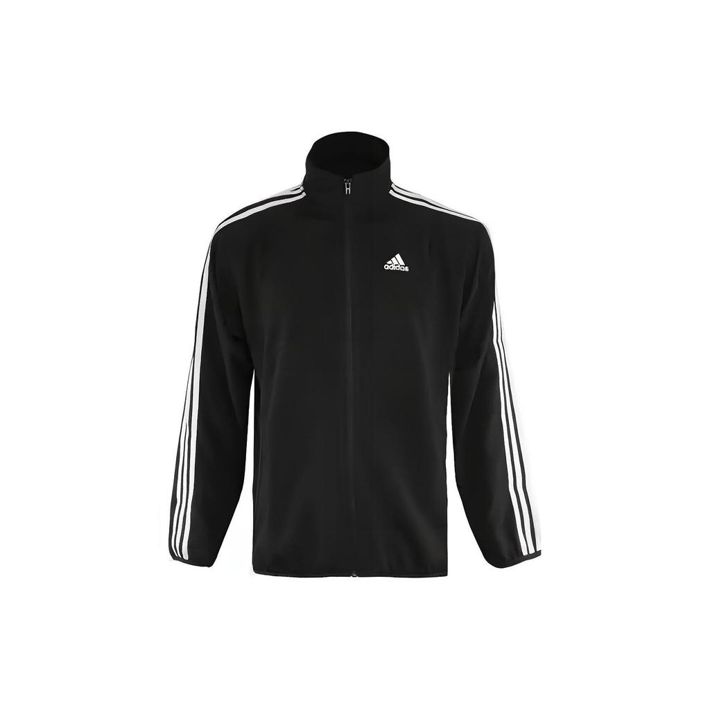 Adidas Vintage Sports Stand Collar Jacket Casual High Neck Long Sleeve Jacket Men Jacket Black GN0819
