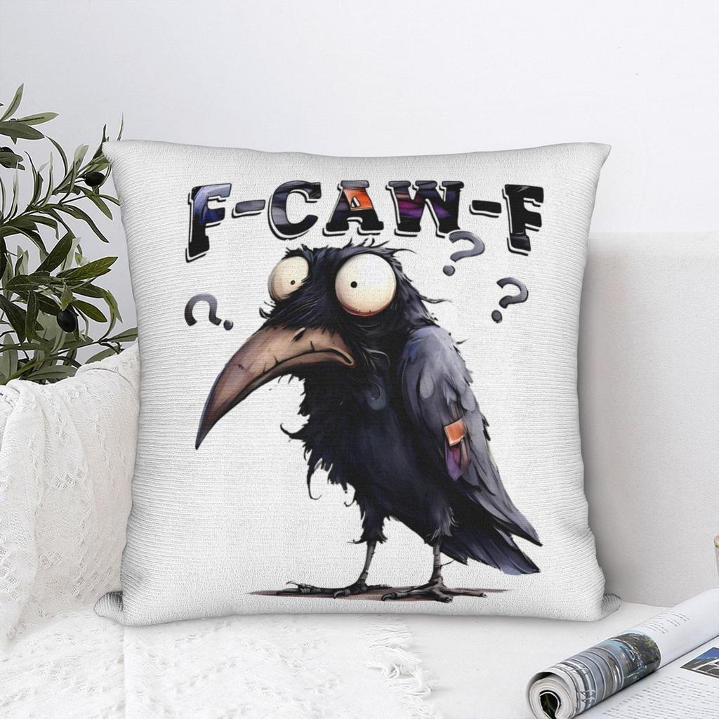 FCawF Chicken Pillowcase Polyester Cushion Cover Decorations Humor Rooster Meme Throw Pillow Case Cover Home Square 18
