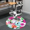 1pc Floral Butterfly Office Round Rug, Non-slip, Soft and Durable Office Rug for Interior Decoration, Perfect for Office, Beautiful Decoration yy26032